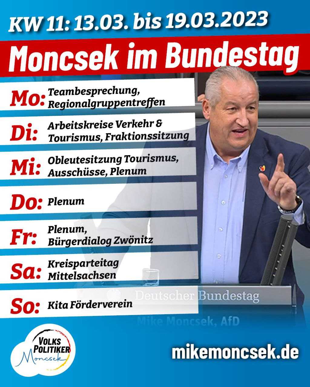 MONCSEK im Bundestag - KW 11: 13.03.-19.03.2023