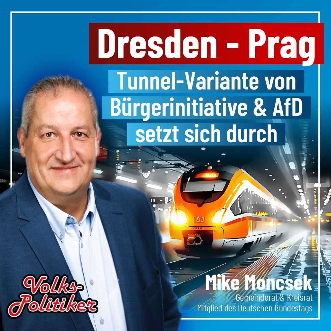 Dresden – Prag - Tunnel Variante von Bürgerinitiative & AfD setzt sich durch